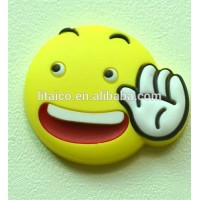 Factory hot sales smiling PVC fridge magnet