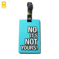 custom personalized Soft PVC luggage tag with strap