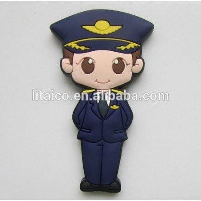 Policeman soft pvc fridge magnet sticker