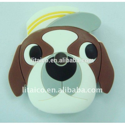 High quality 3D dog shape soft PVC key cover