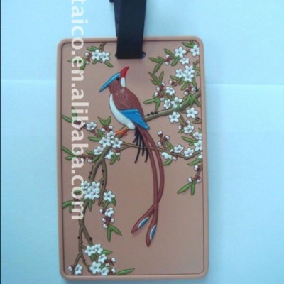 Popular 3D soft plastic luggage tag