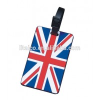 National flags design rubber luggage tag loop