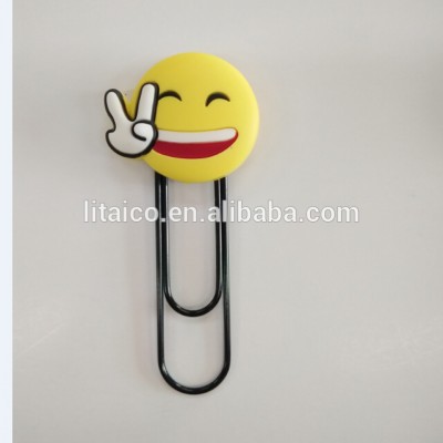 3D Bookmark With Smiling Face Shape Paper Clip