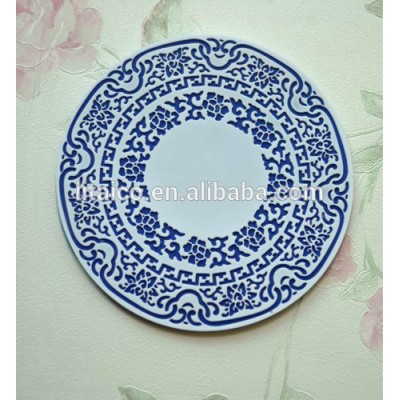 Blue and white porcelain coaster silicone food safe cup mat