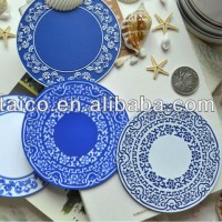 Blue and white porcelain cup mat table mat rubber coaster