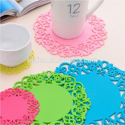 Cozy mat multicolor cup mat 10cm rubber coaster