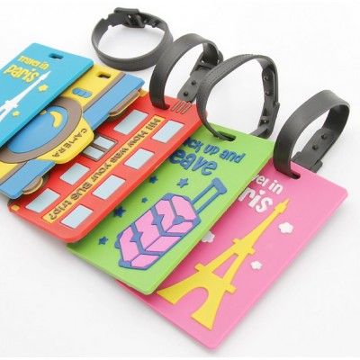 Hot sale travel baggage rubber luggage tag