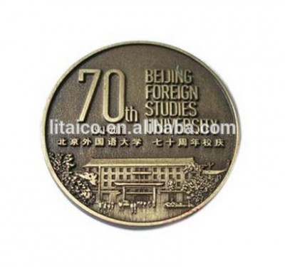 New design gold plating casting metal coin